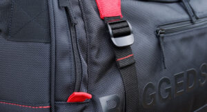 Close up of Ruggedstock's durable and stylish duffle bag